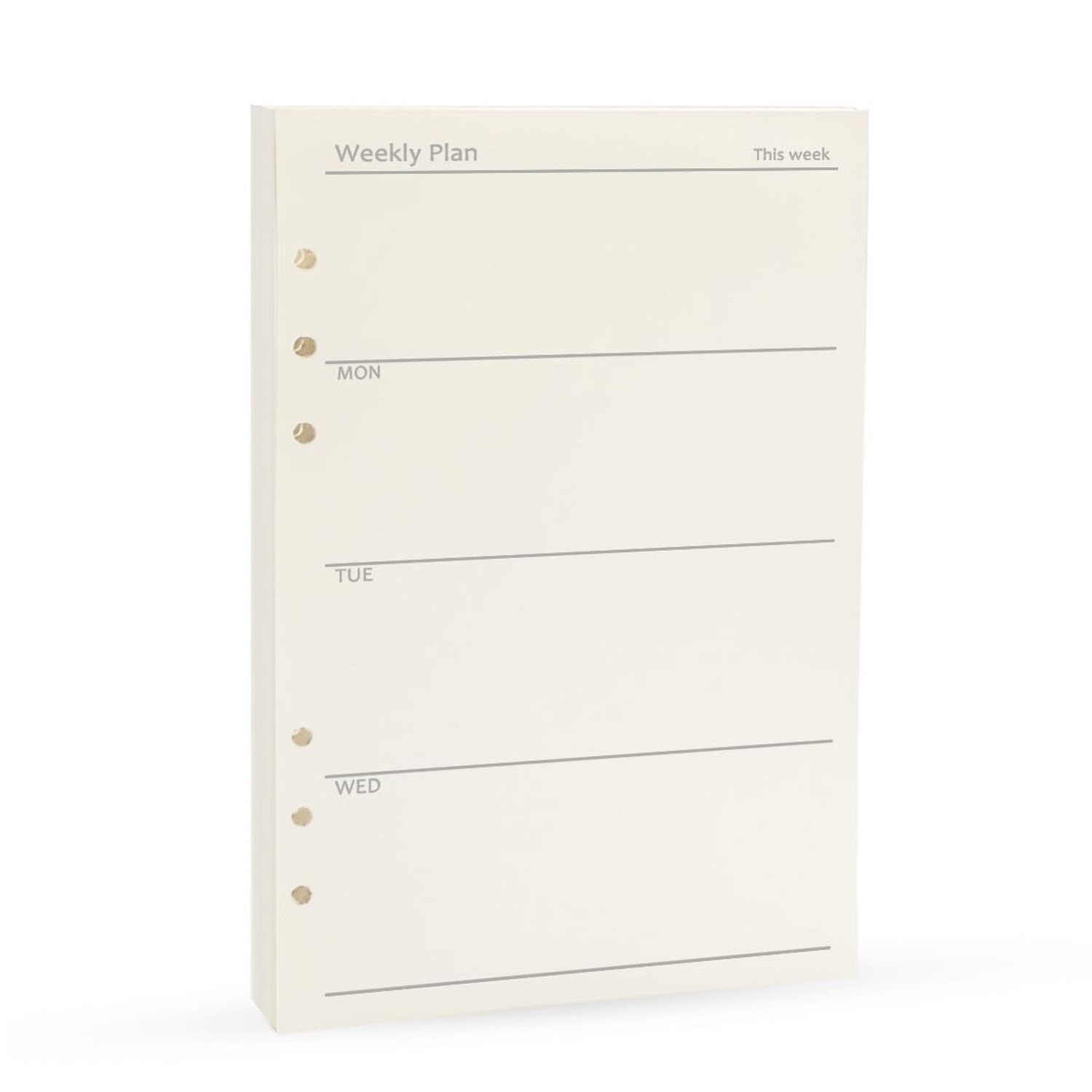 A5 Weekly Planner Refills Planner Inserts 6-Ring Planner Refill for Notebook ...