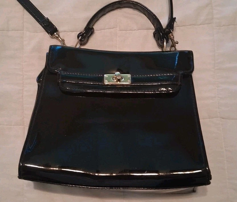 Sac De Soirée Valerie Stevens Perlé Noir/doré - Forme Coquillage, Avec Bracelet Chaîne, Occasion Excellent état