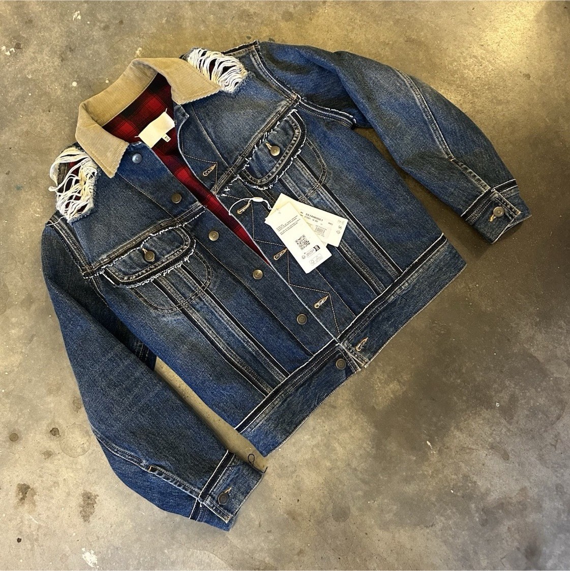 Maison Margiela Pendleton Distressed Denim Jean Jacket | eBay