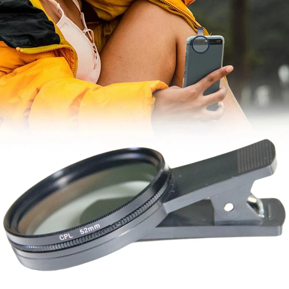 52mm Clip-on CPL Filter Polarizing for Phone Universal Circular Polarizer Lens, - Image 4 of 4