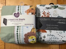 PARENT'S CHOICE Fitted Crib Sheets, 2 Pack And 1 Modern Moment Baby Bed