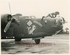 *WWII photo- 458th Bomb Group- B 24 Bomber plane NOSE ART  - PADDLEFOOT*