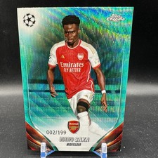 2023-24 TOPPS FINEST UEFA Club Competition Bukayo Saka #10 réfracteur