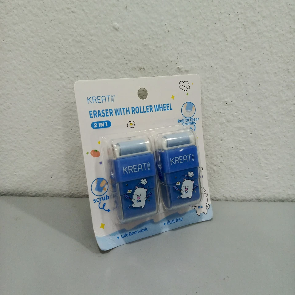 Eraser With Roller Wheel Modern School Stationary - Image 3 of 3