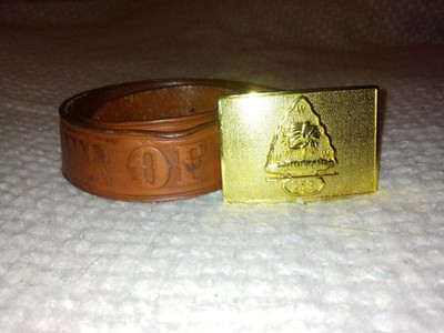 Vintage Boy Scouts BSA Order of the Arrow Belt 34 & Buckle Shenandoah Lodge 258
