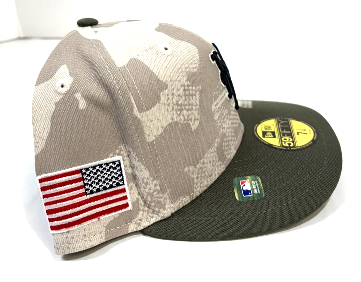 New York Mets MLB NE 2025 Armed Forces Day Fitted Hat~Beige/Olive