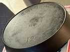 Excellent 13” Pre Griswold Erie #12 Early Series 719 Cast Iron Skillet