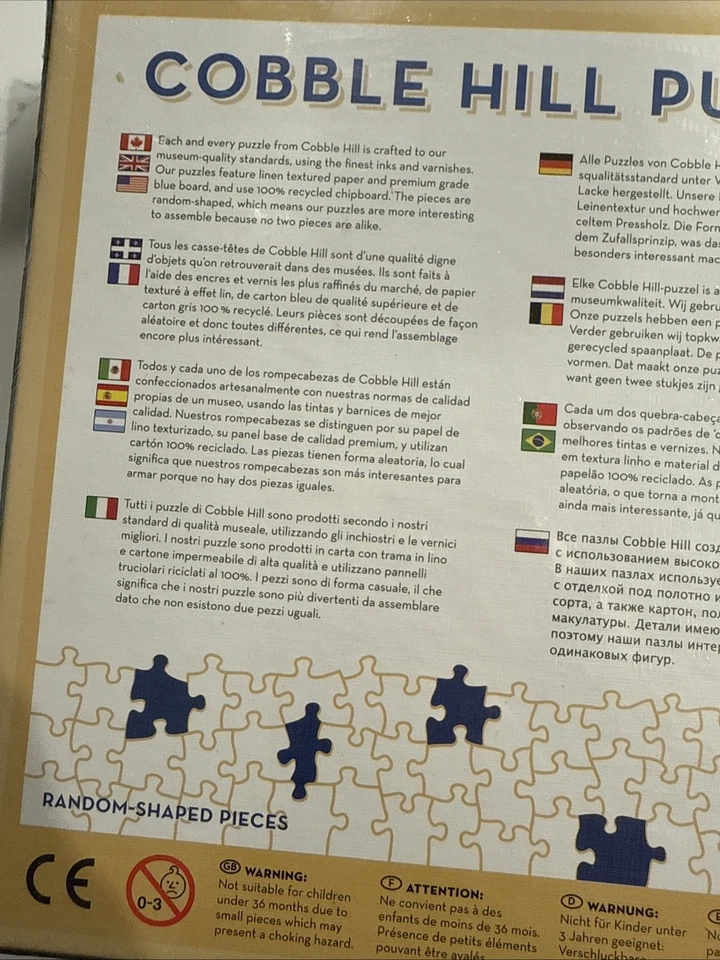 Cobble Hill белый хвост олень запечатанный новый 1000 шт. головоломка и плакат - Изображение 2 из 4