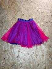 Rey Hernandez Square Dance Skirt Womens XS Purple Pink Sheer Layered Dancewear