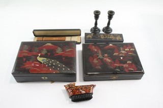 Vanity Items Antique Vintage Accessories East Asian Lacquered Jewellery Boxes