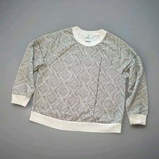 NWOT AG Adriano Goldschmied Gray Quilted Geometric Sweatshirt Size S Cotton