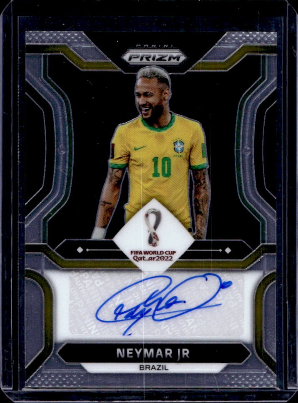 2022 Prizm World Cup Neymar Jr Signatures Auto #S-NJR Brazil