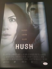 MIKE FLANAGAN & KATE SIEGEL SIGNED HUSH 12X18 PHOTO JSA AUTHENTICATED