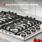 GASLAND 30 In. Gas Cooktop 4 Burners NG/LPG Cast Iron Side Control Gas Hob CSA — photo 3