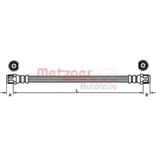 Metzger Bremsschlauch hinten für Citroen Peugeot