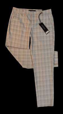NWT Liverpool Misty Grey Checkered Women's Pants Size 6/28