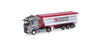 Herpa 319614 - 1/87 Mb Actros Streamspace Stahlmulden-Sattelzug - Neu