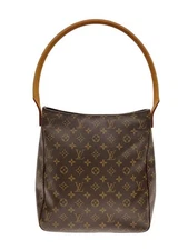 LOUIS VUITTON TOTE BAG LUPING GM_MONOGRAM CANVAS PVC Brown Used