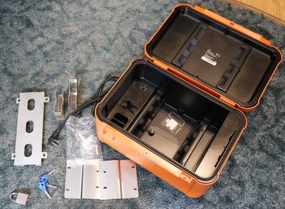 Ring 5F37E9 Jobsite Security Case New with Mounting Plates and Lock and Keys