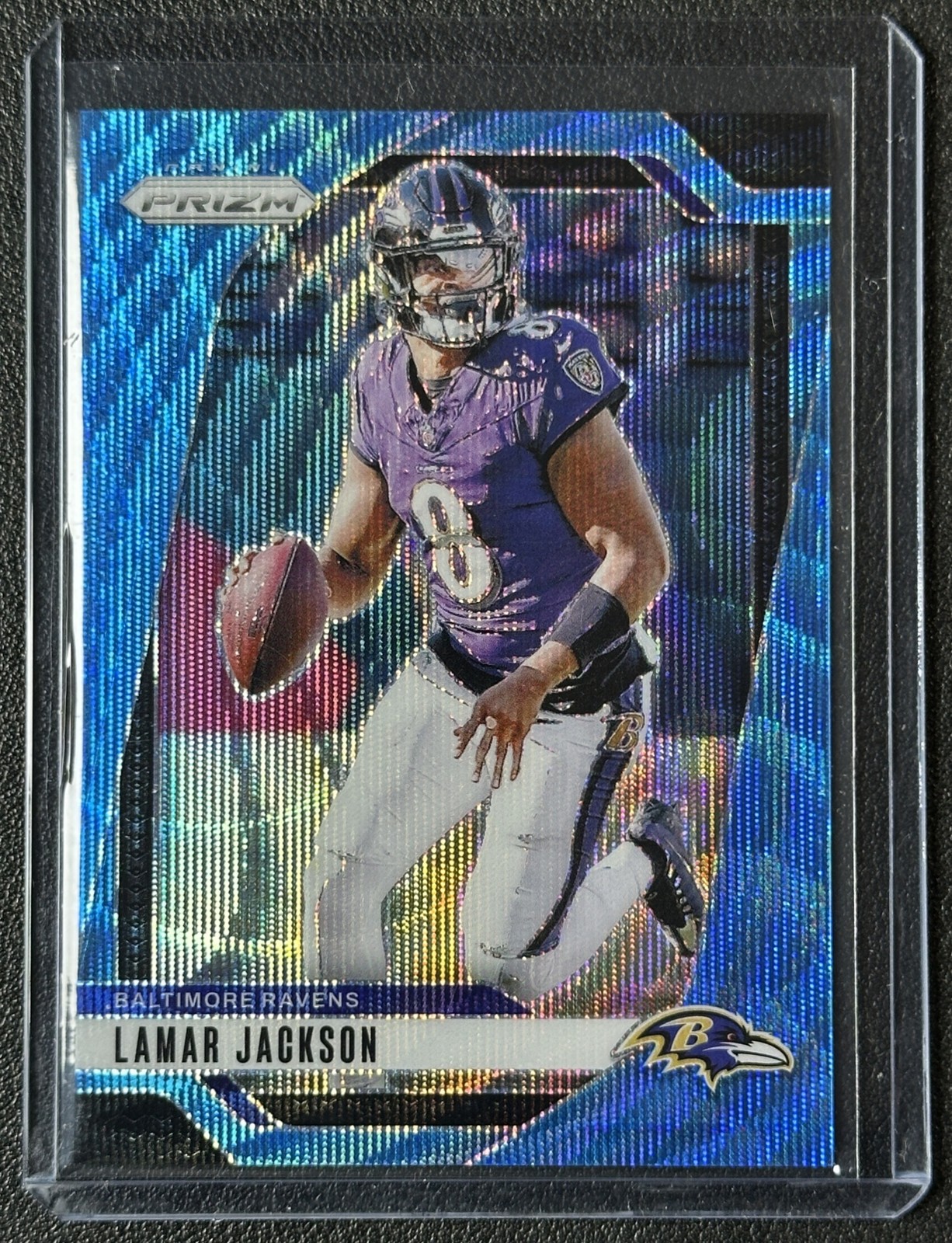 LAMAR JACKSON 2024 PANINI PRIZM #19 BLUE WAVE 115/230 RAVENS