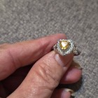 925 Sterling Silver Heart Yellow Citrine Gemstone Halo Cocktail Ring Size 7 — photo 7
