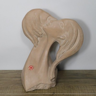 Vintage 1980 David Fisher Austin Productions Faces of Love Stamped 14'' Sculpture