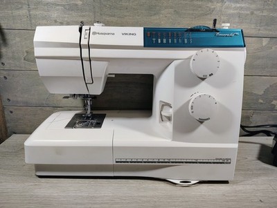 Husqvarna Viking Emerald 116 Sewing Machine w/ Foot Pedal Cord And Case Tested