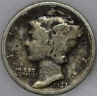 * 1927-P Mercury Dime 90% Silver, Popular Collector Coin As Shown