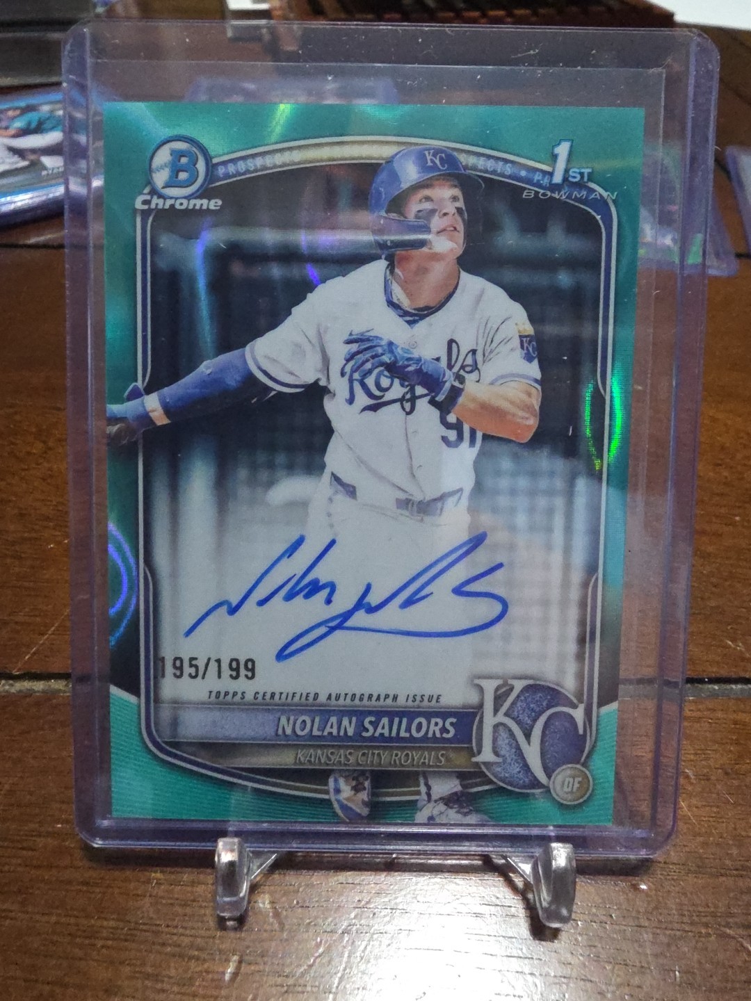 NOLAN SAILORS 2025 BOWMAN CHROME DRAFT 1ST AQUA LAVA G AUTO /199