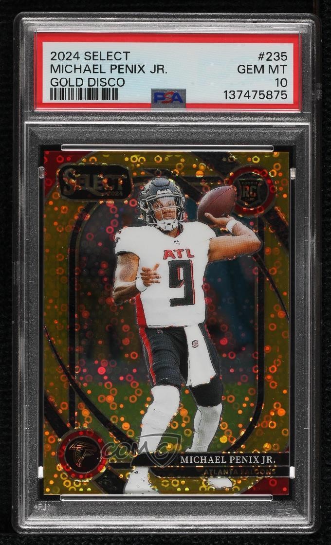 2024 Select Gold Disco Prizm 7/10 Michael Penix Jr PSA 10 GEM MT Rookie RC 3s8