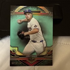 2024 Topps Triple Threads Green Holo Foil SP #77/149 Corey Seager (Texas Rangers