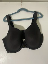 Lane Bryant Cacique Bra Lightly Lined Full Coverage Black 34DD Smooth See Des