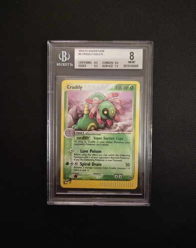 2003 Pokemon EX Sandstorm Cradily #3 - Holo Rare Vintage Card Near Mint BGS 8