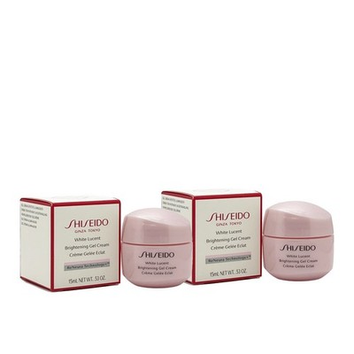 2 pack Shiseido White Lucent Brightening Gel Cream .53 oz 15mL each = 30mL TOTAL