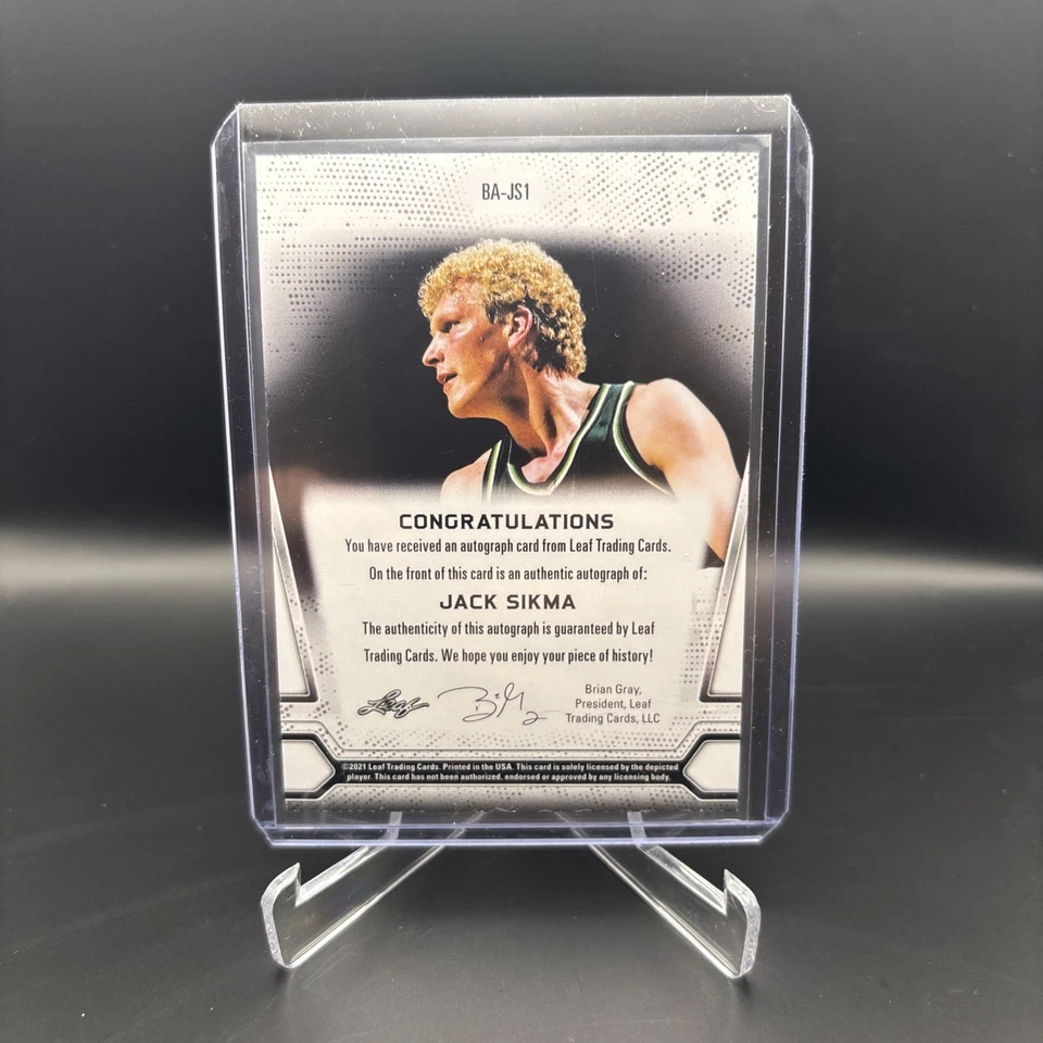 2021 Leaf Multi Sport #BA-JS1 Jack Sikma Autographs - Image 2 of 2