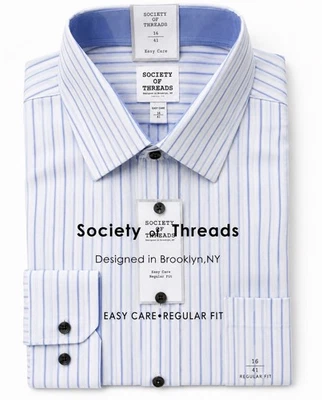 Brand New Society of Threads Men's Shirt Regular Fit Medium Size 16 - 16/41 - Image 1 of 2