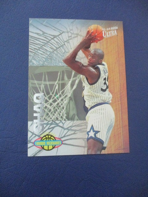1993-94 Fleer Ultra Famous Nicknames Shaquille O'Neal SHAQ Magic 13