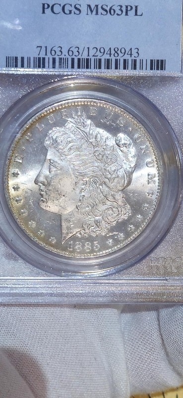 "KNOCK OUT PUNCH" 1885-O Proof Like PCGS MS63PL Morgan Silver $ MINT ERROR COIN!