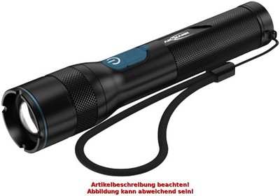ANSMANN Akku LED-Taschenlampe Adventure TA1800RF, schwarz