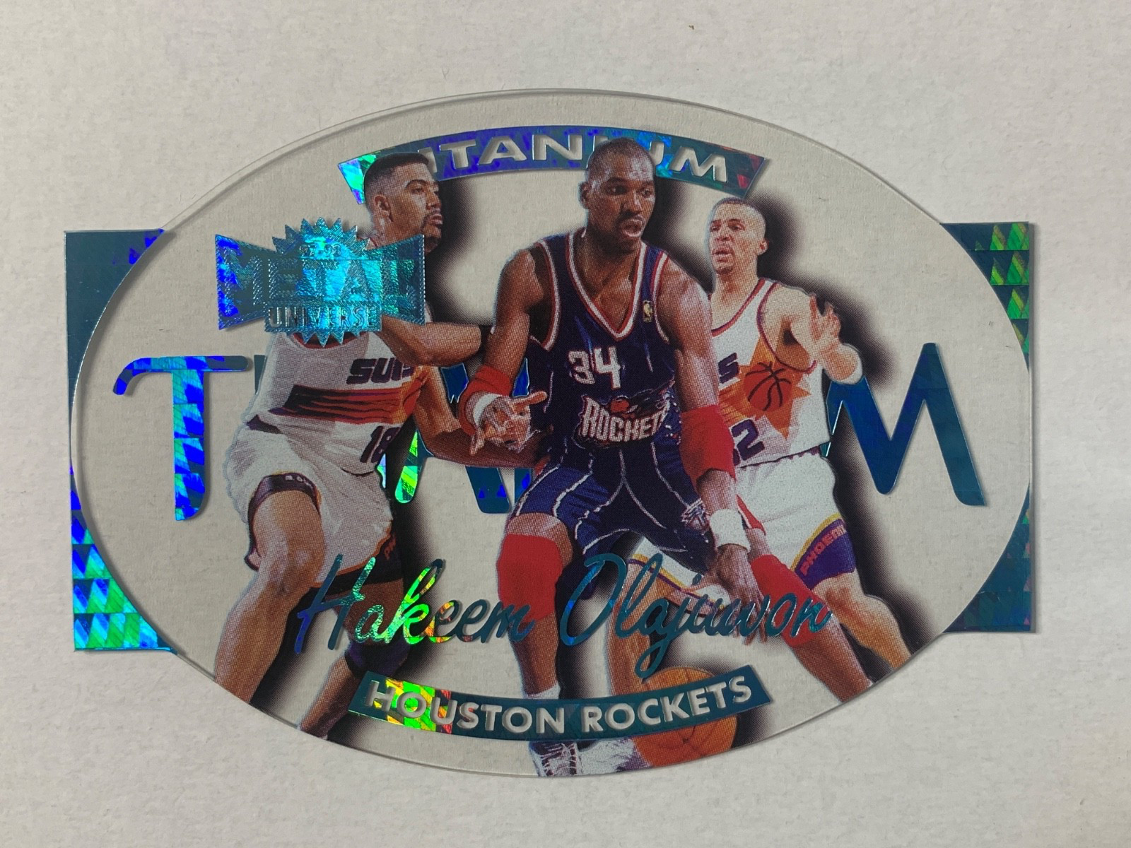 1997-98 Metal Universe Titanium #18 Hakeem Olajuwon SSP Rare