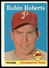 1958 Topps #90 Robin Roberts VG-EX Phillies            ID:260983