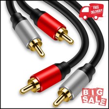 3FT 2 RCA Male to 2 RCA Male Cable Stereo Audio Cable for Home Theater HDTV