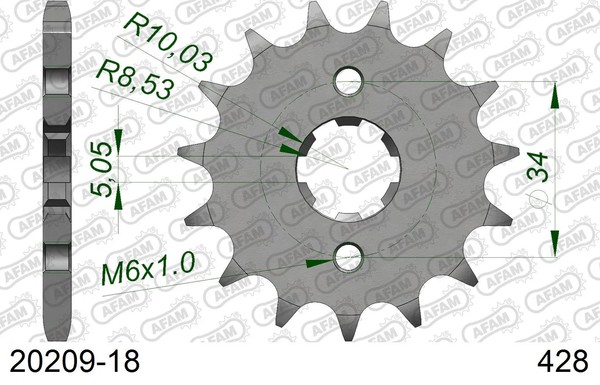 Ritzel Antriebsritzel 18-ZäHne 428-Teilung FüR Honda CB 125 F Bj. 2015-2016-image