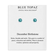 Birthstone Earrings Created with Crystals from Zircondia® by Philip Jones