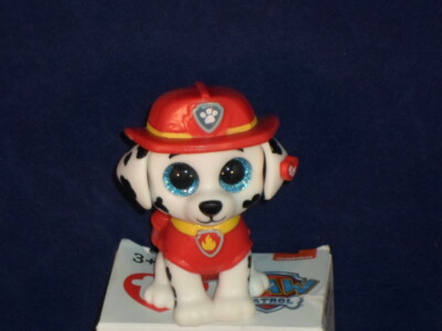 2 inch 2018 TY Beanie Boos Mini Boos Hand Painted Paw Patrol Figure MARSHALL
