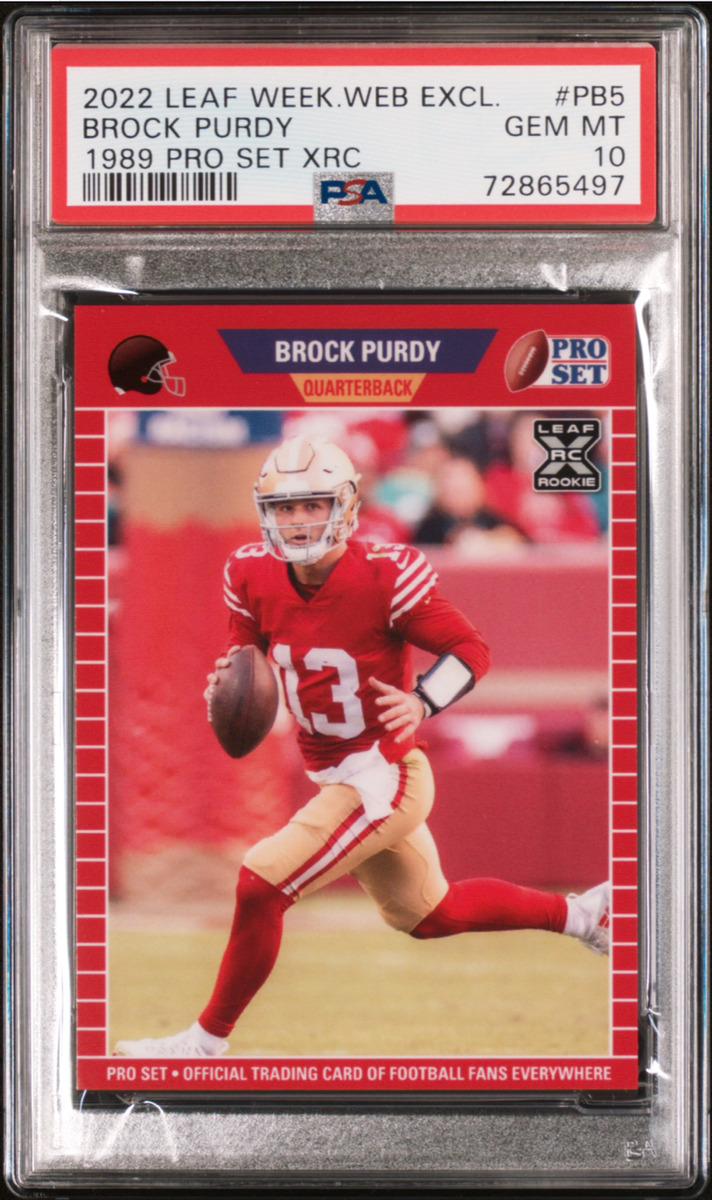 2022 Brock Purdy Leaf Pro Set PSA 10 San Francisco 49ers Rookie 