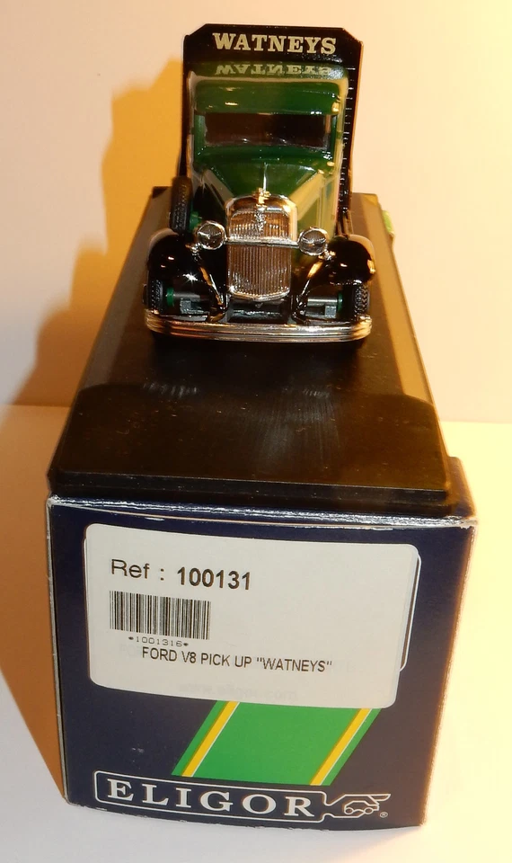 Eligor Ford V8 Pick-Up Telonato 1933 Rosso Canna Watneys 1/43 Ref 100131 IN Box - Immagine 2 di 4