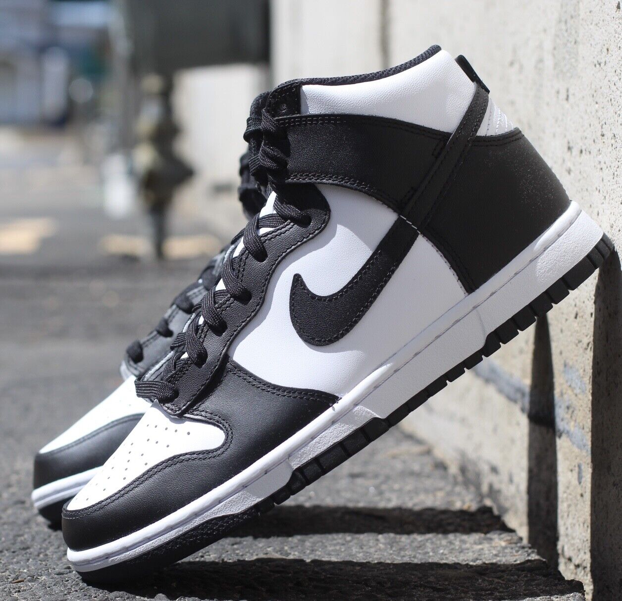 Tanke muggen banjo Nike Dunk High Black White Panda 2021 DD1399-105 Mens New | eBay