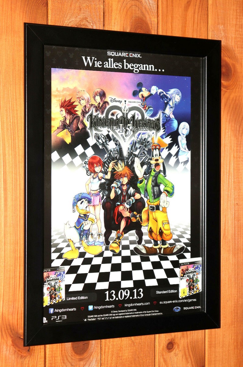 Kingdom Hearts HD 1.5 Remix PS3 Xbox 360 Rare Small Promo Poster