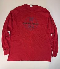 Vintage Guess Shirt Mens SIZE L Large Red Long Sleeve Made In USA 90s y2k -READ